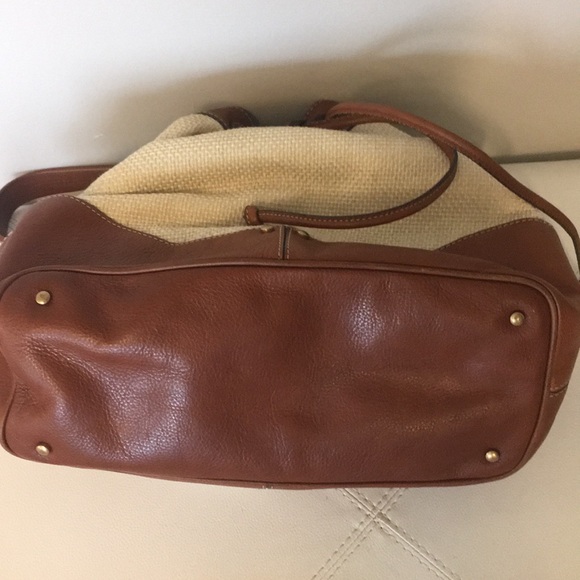 Cole Haan Leather and Jute Bucket Bag - Picture 3 of 9